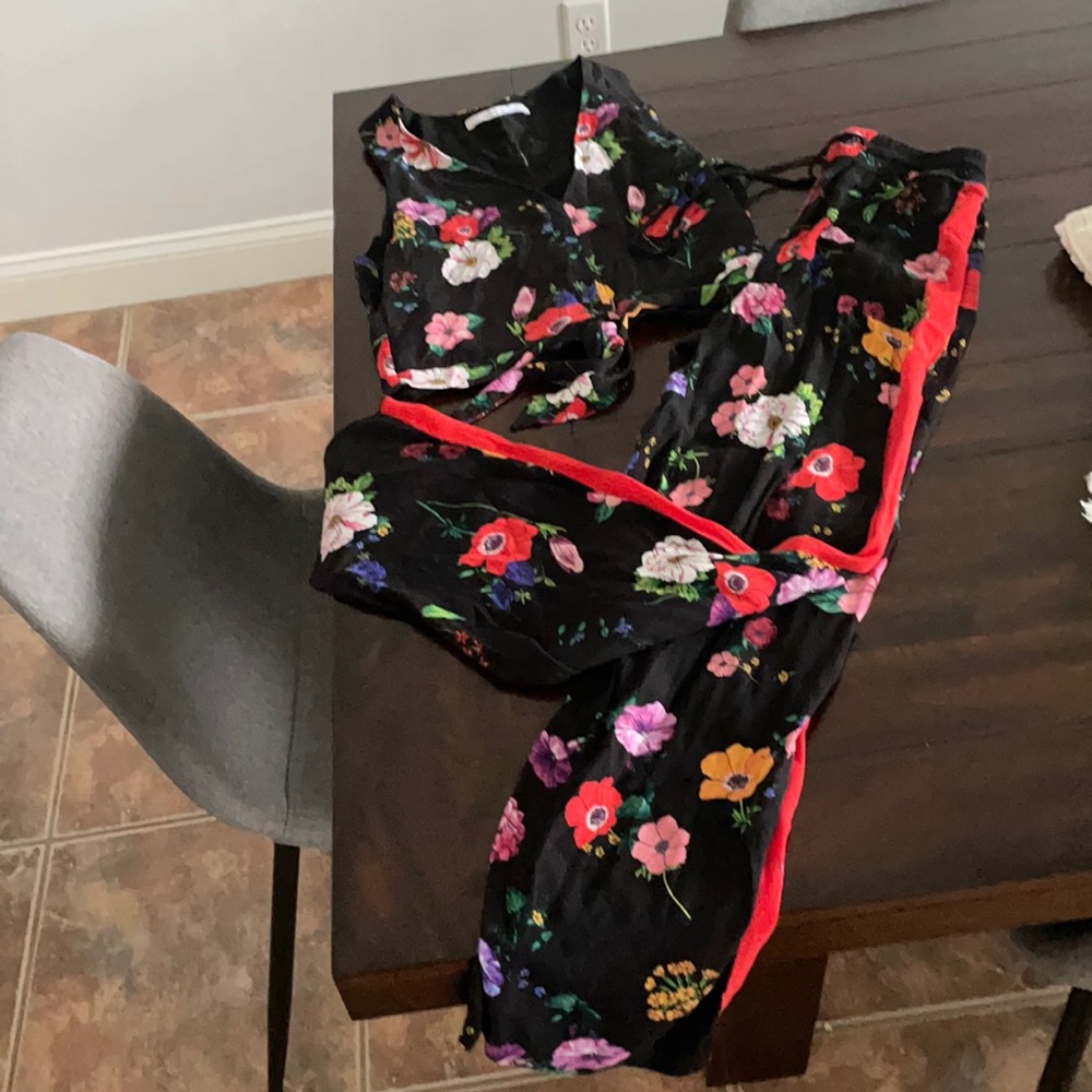 Zara matching set floral
